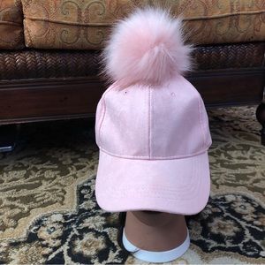 Fashionable Faux Suede Baseball Cap with Pom $13 Each